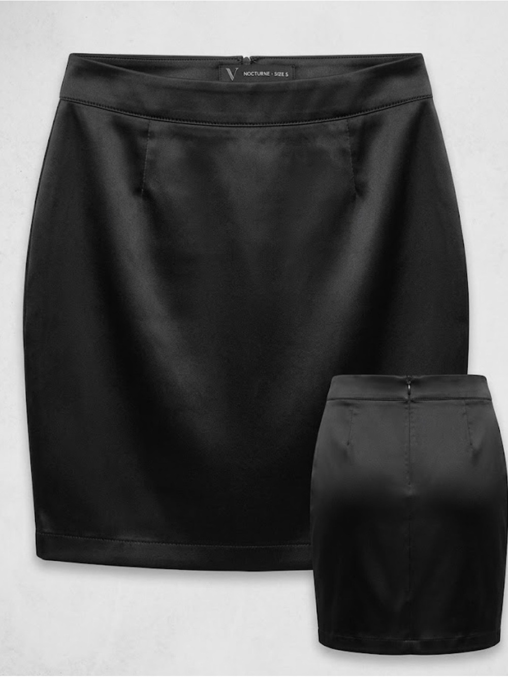 Haley & June Women's Black Satin Mini Skirt - Size Small - Like New